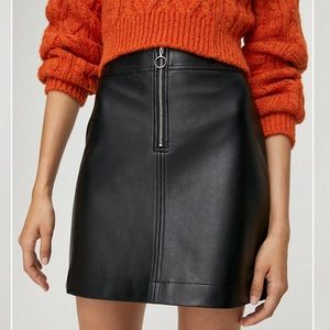 Wilfred Free Roxanne Skirt Faux Leather Skirt